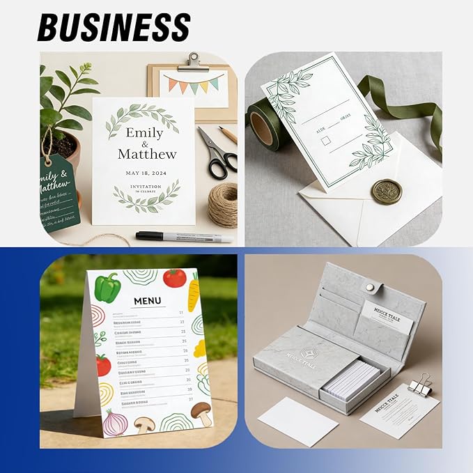 Veritas White Cardstock 8.5 x 11”, 110LB/199GSM Heavyweight Card Stock, 100 Sheets, Thick Cardstock Printer Paper for Copy, Printing, Art Projects, Invitations, Made In USA