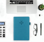 KUMEER Check Register – Elegant Check Registers for Personal Checkbook with Check & Transaction Registers, Hardcover Checkbook Log 5.2x7.6" (Turquoise)
