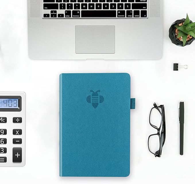 KUMEER Check Register – Elegant Check Registers for Personal Checkbook with Check & Transaction Registers, Hardcover Checkbook Log 5.2x7.6" (Turquoise)