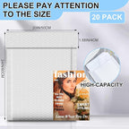 Ireer 20 Pack Extra Large 20 x 24" Bubble Mailers Poly Padded Envelopes Cushioned Mailing Envelopes Bubble Padded Mailers Self Adhesive Waterproof Shipping Bags for Business Christmas Gift Packaging