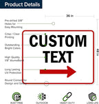 Custom Arrow,Custom Directional Sign, Right Arrow, 36x48 Inches, Rust Free DiBound, Fade Resistant, Made in USA by My Sign Center