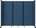 Versare Room Divider 360 Portable Wall Partition | Folding Panels | Large Freestanding Divider | Locking Wheels | Temporary Room Separator