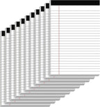 10 Pack of Legal Pad Writing Pads 5" x 8" Notepad 80gsm Recycled Paper Small Legal Pads 25 Lines Note Pads Perforated Legal Pads 30 Sheets Double-Sided Printing Legal Pads for School, College, Office