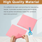 Silunkia 100 Sheets Candy Pink Cardstock 8.5 x 11 Crafting Paper, 200gsm/75lb Premium Christmas Paper Card Stock for Wedding Invitations, Cards Making, Greeting Cards, Girlfriend, Scrapbooking