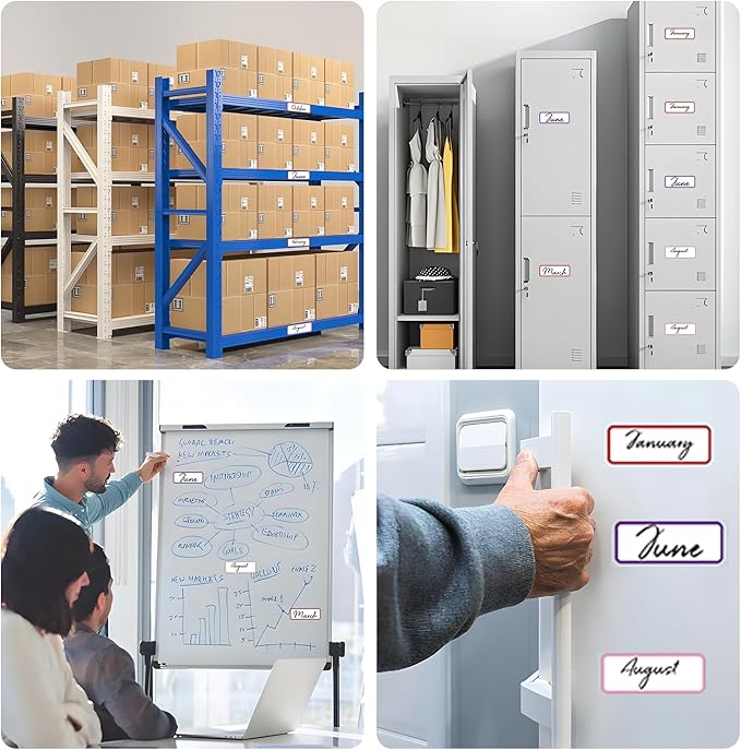 27pcs(3.2 x 1.2) Magnetic Dry Erase Labels，Magnets Sticker，11 Colors Reusable Erasable Cards Name Tags for Home, Refrigerator, Office, Student Lockers