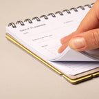 Undated Daily Planner Notebook – Spiral Bound A5 (5.75" x 8.5"), 60 Pages, Yellow Cover | Simple Organizer for Work, School & Personal Goals