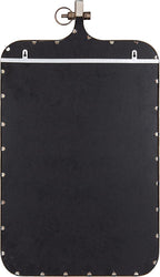 Kate and Laurel Yitro Modern Farmhouse Metal Rectangle Decorative Pinboard, 20 x 35, Rustic Bronze, Industrial Rectangular Bulletin Board with Unique Ornamental Crown