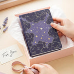 Crein Lynh Dot Grid Journal with 160GSM Thick Paper, 192 Pages, A5 Dotted Notebook for Work, School, Travel | 180° Lay Flat, Foil Stamped Cover, Elastic Band, 2 Bookmarks & Inner Pocket (Dark Purple)