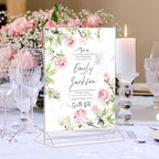 NICELINK 9 Pack Acrylic Sign Holder 8.5x11 Inch, Double Sided Clear Flyer Display Stand, Plastic Menu Stand, Table Top Sign Picture Paper Frames for Wedding table Number Office Store Restaurant