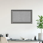 Amanti Art Silver Framed Magnetic Board 30x46 Large Vision Board for use with Magnets, 100% Metal Sheet to Display Items as Office Decor or for Home Organization in mudroom, Kitchen or Kids Room