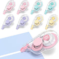 Four Candies White Correction Tape, 39.4 Feet, 8 Pack Easy to Use Applicator for Instant Corrections, Tear-Resistant, Smooth & Quick-Drying Tape for Office & School Supplies