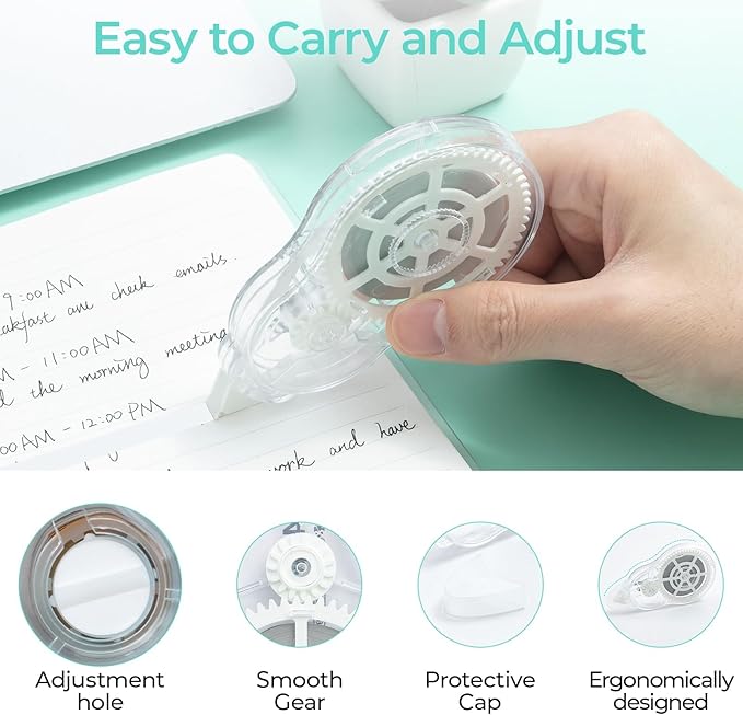 M&G 5 pack Correction Tape，131.2 Feet correction tape, Total 656FT/200M, Easy to Use Applicator for Instant Corrections, Office Products