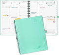 POPRUN Planner 2025-2026 (Large - 8.5'' x 10.5'') Academic Weekly Calendar (July 2025 - June 2026) with Hourly Time Slots, Monthly Tabs, 100GSM Thick Papers, Spiral Leather Cover - Green