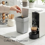 carrotez Mini Trash Can, Countertop Trash Can 2 Liter/ 0.5 Gallon, Mini Wastebasket, Garbage Container Bin for Coffee Area, Bathroom, Kitchen, Office, Tabletop- Grey