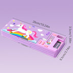Pop Up Multifunction Pencil Case, Cute Cartoon Pen Box Organizer Stationery with Calculators, Sharpener, Schedule, School Supplies, Best Birthday Gifts for Kids