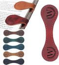 Personalized Magnetic Leather Bookmark, 26 Letters Custom Leather Bookmarks, Handmade, Leather Magnetic Bookmark for Book Lovers Readers Women Kid(Red，W）