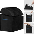 ComfyInLove Foot Rest for Under Desk at Work - Non-Slip Foot Stool with 3 Adjustable Heights, Ergonomic Under Desk Footrest with Washable Cover for Desk, Home, Office, Car (Black)