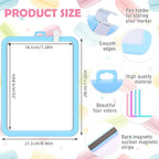Outus 10 Pcs Dry Erase Mini White Boards Bulk 8.5 x 11'' Small Magnetic Whiteboard Double Sided Colored Writing Boards for Kids Students Locker Fridge(Macaron Color)