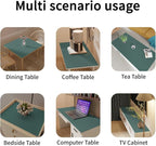 Zinkooat Leather Table Cover,1.8mm Thick,24x48 Inch Desk Cover,Large Desk Mat,Table Protector,Table Cover Protector,Office Desk Cover,Coffee Table Protector(Aqua Blue+Gray,24x48)