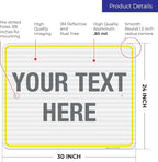Personalized Custom Customize for Office, Business, Workplace, Home, Airbnb, Delivery Yellow Sign, 24x30 Inches, 3M EGP Reflective .080 Aluminum, Fade Resistant, Made in USA by Sigo Signs