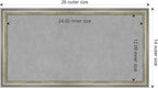 Amanti Art Silver Framed Magnetic Board 14x26 Small Vision Board for use with Magnets, 100% Metal Sheet to Display Items as Office Decor or for Home Organization in mudroom, Kitchen or Kids Room