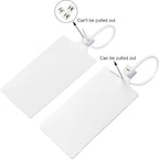 400Pcs Plastic Seals Shipping Label Tags, Writable Marker Big Sign Tie for Logistics, 255mm Total Length Self Locking Inventory Waterproof Tag Fastener with 3 Marker Pen (White)