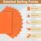 Silunkia 100 Sheets Orange Cardstock 8.5 x 11 Halloween Paper, 75lb Heavyweight Pumpkin Paper Card Stock for Cards Making, Greeting Card, School Crafting, Invitations