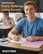 Mintra Office Spiral Notebooks - 1 Subject, 70 Sheets, College Ruled, 8in x 10in, Bulk Pack, Pastel Covers, Set of 6 - for School, Office, Business, Professional (04693)