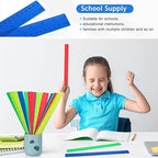 Zonon 500 Pcs 12 Inch Plastic Ruler Assorted Colors Rulers with Centimeters Millimeter and Inches Shatterproof Straightedge Bulk for Classroom School Home Office Kids