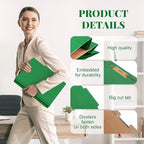 Skyygemm 48 Pcs Classification Folders Letter Size, 1 Divider Pressboard File Folder with Fasteners, Expanding File Organizer Bulk for School Teachers, Office Employee, Coworker, Staff (Dark Green)