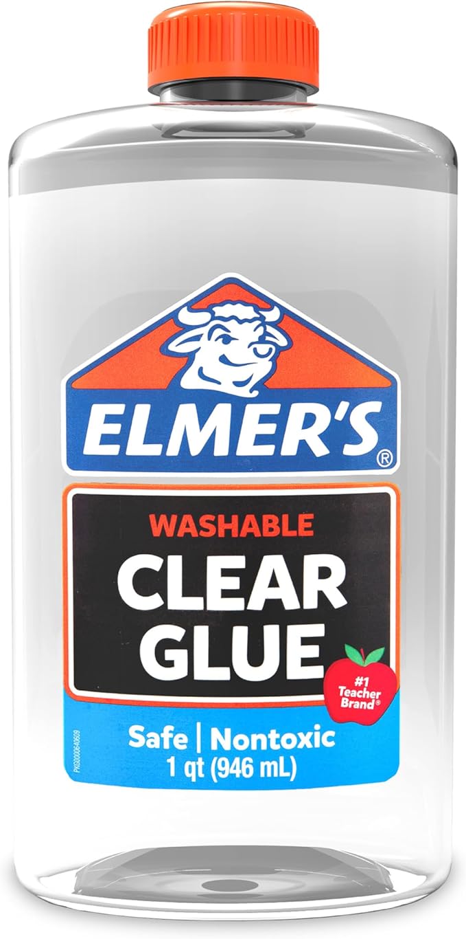 Elmer's Liquid School Glue Clear Washable 32 Ounces - Great for Making Slime