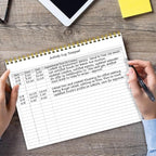 (2-Pack) Activity Log Notepad - Spiral Activity Log Book for Business Work, Undated Weekly To Do List Notepad, Organized Time Spending, Appointment or Contact, Total in 104 Sheets, 100gsm Paper, 8.5" x 11"