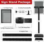 VAIIGO 3 Pack Heavy Duty Sign Holder Stand 11x17 Inch - Pedestal Floor Standing Sign Holder with Weighted Base - Vertical & Horizontal Poster/Menu Display Stands for Indoor/Outdoor Advertising, Black