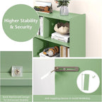Giantex 8 Cube Bookcase, Freestanding 3-Tier Open Bookshelf, Modern Storage Display Cabinet, Wood Cube Storage Organizer for Living Room, Kid’s Room, Mint Green