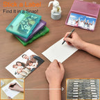 Photo Storage Box 5 x 7 Inches, 18 Inner Extra Large Photo Boxes with Dividers, Colorful Acid-Free Photo Storage Containers with Handle, Photo Organizer Craft Keeper for Photo, Craft, Stamp etc