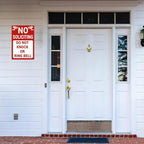 No Soliciting Sign for House/Home, Metal Yard Sign for Front Door, Perfect Decorative Sign to Discourage Unwanted Visitors (12 x 8 Inch)
