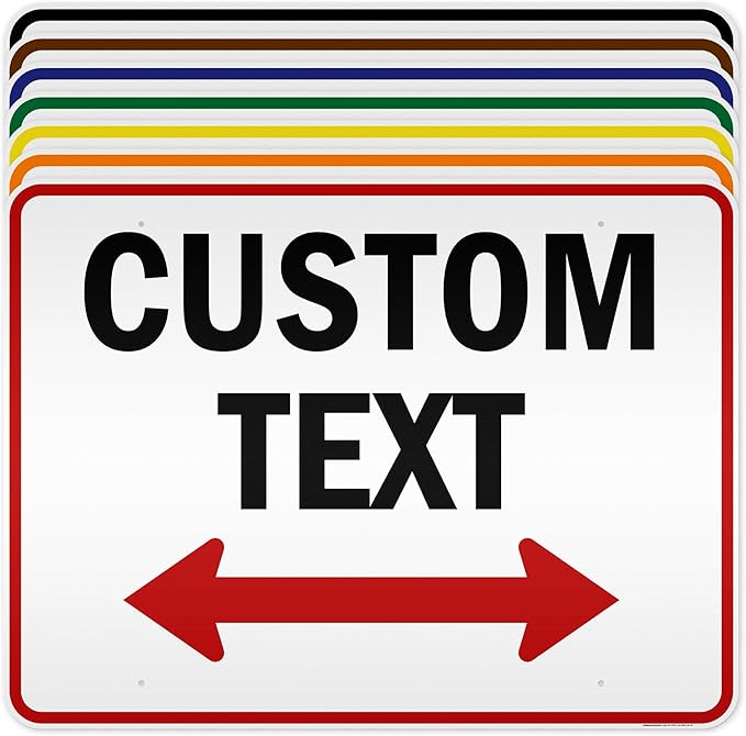 Custom Arrow,Custom Directional Sign, Two Way Arrow,36x48 Inches, Reflective, Rust Free DiBound, Fade Resistant, Made in USA by My Sign Center