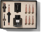 Ellington Pens Luxury Calligraphy Set - Premium Fountain Pen with 6 Nibs, 50 ml Black Ink Bottle, 6 Cartridges, Converter, Elegant Gift Box – Perfect for Drawing, Writing, Gifting (Midnight Rose)