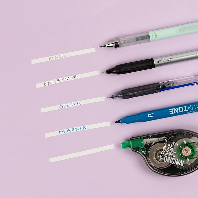 Tombow 68626 MONO Original Correction Tape, 4-Pack. Easy to Use Applicator for Instant Corrections