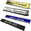 Personalized Name Plate With Wall Or Desk Holder Customized Engraving Sign 1x8