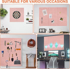 Cork Boards for Walls 48" x 36" Felt Board Alternative, 12 Pack Felt Wall Tiles Bulletin Board, Large Cork Board for Office Pin Board Tack Board Cork Boards