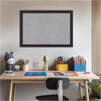 Amanti Art Black Framed Magnetic Board 19x27 Medium Vision Board for use with Magnets, 100% Metal Sheet to Display Items as Office Decor or for Home Organization in mudroom, Kitchen or Kids Room