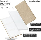 Olanglab Fiberglass Acoustic Wall Panels 4 Pack, 11.8'' x 23.6'' Sound Panels, Fabric Wrapped Sound Proof Panels for Walls (Khaki)