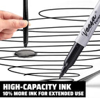 36 Pack Permanent Markers Fine Tip, Black Permanent Marker Pens for Office, School & Home, Waterproof, Smear-Proof, Quick-Drying