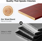 NestNeat Monitor Stand Riser, 24 Inch Computer Monitor Stand for Desk, 2-Tier Wood Desk Shelf Organizer with Storage, Desktop Stand for Laptop/Screen/PC/Printer, Ergonomic Home Office Monitor Stand