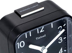 Tinload Small Battery Operated Analog Travel Alarm Clock Silent Non Ticking, Gentle Wake, Ascending Beep Sounds, Snooze,Lighted on Demand, Easy Set