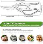 Aaeiirey Heavy Duty Poultry Shears – Luxury Kitchen Shears & Multipurpose Kitchen Scissors for Meat, Chicken, Fish & Vegetables, High Carbon Stainless Steel, Safety Lock, Dishwasher Safe