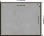 Amanti Art Black Framed Magnetic Board 17x21 Small Vision Board for use with Magnets, 100% Metal Sheet to Display Items as Office Decor or for Home Organization in mudroom, Kitchen or Kids Room