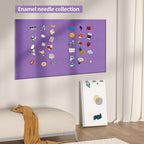 Large Cork Bulletin Board Alternative for Office60 x 35" - 15 Pack Felt Bulletin Boards Dart Wall Protectors 70 Pcs Safe RemovableAdhesive Tabs Pcs for Office Wall, School, Home Decor, Purple