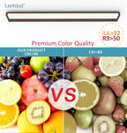 Leetdud LED Under Cabinet Lighting Hardwired or Plug in, 32 Inch 16W, Dimmable 5 Color 2700K/3000K/3500K/4000K/5000K, Linkable Eyes Care Design Counter Lights for Kitchen, Sink, ETL Listed, Bronze